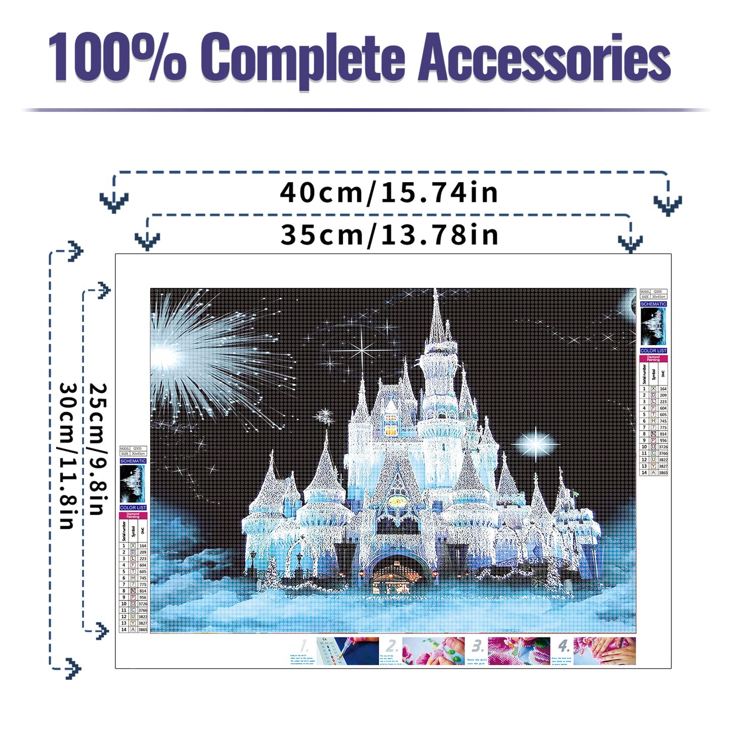Castle- Full Round Diamond Painting - 30x40cm