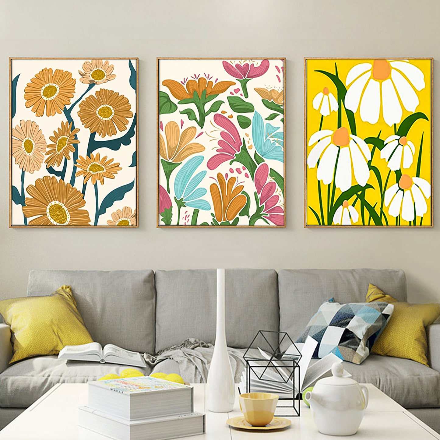 Flower - Painting with Numbers -20x30cm -6 pack