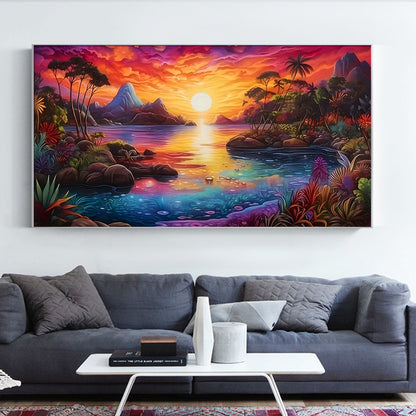 Island - Full Round Diamond Painting - 70x40cm