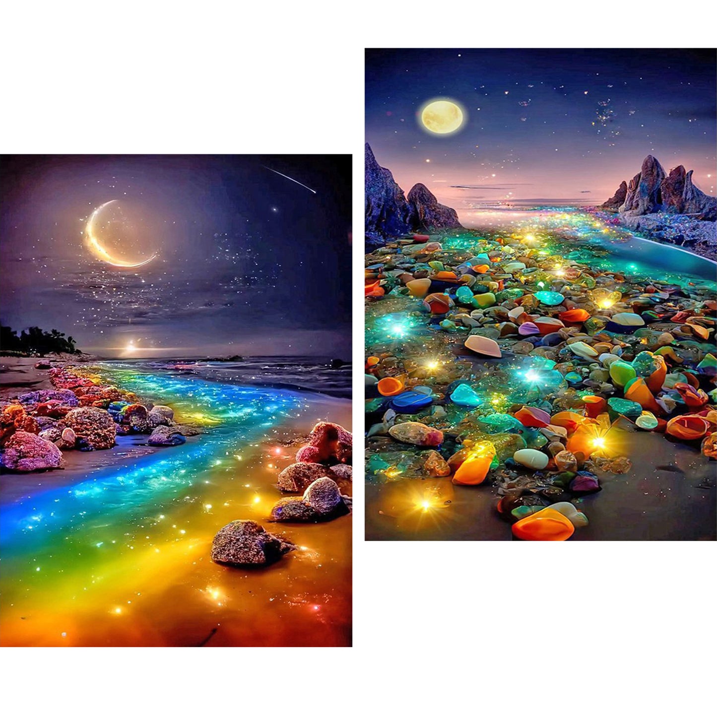 Sun Moon - Full Round Diamond Painting - 30x40cm-2pcs