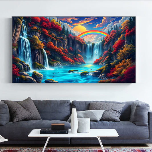 Waterfall - Full Round Diamond Painting - 70x40cm