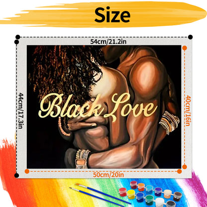 Black Love - Paint by Numbers -40x50cm