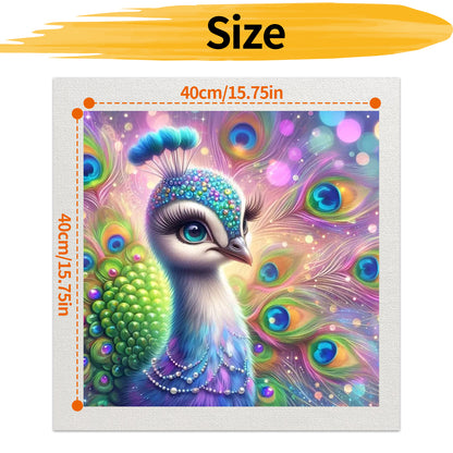 Peacock- Paint by Numbers -40x40cm