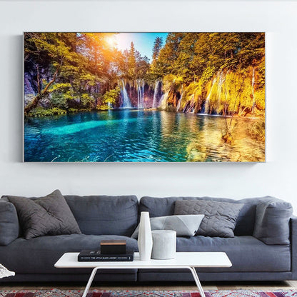 Lake- Full Round Diamond Painting - 70x40cm