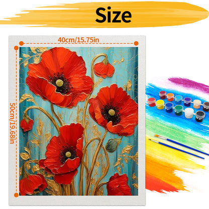 Poppy beauty- Paint by Numbers -40x50cm