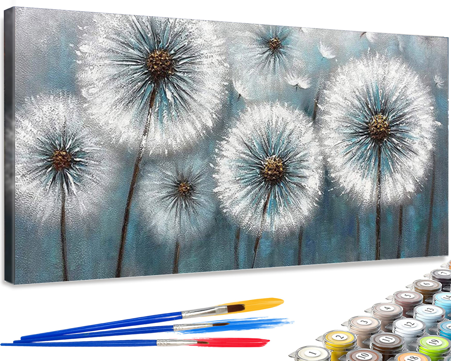 Dandelion- Painting with Numbers -90x40cm