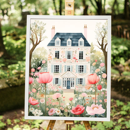 Flower House- Painting with Numbers -40x50cm