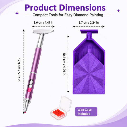 Diamond Painting Pen Kit with Refillable Wax