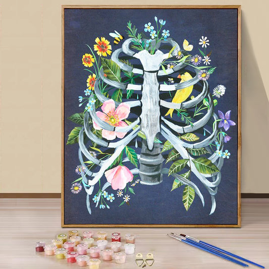 Rib Cage Flower- Painting with Numbers -40x50cm