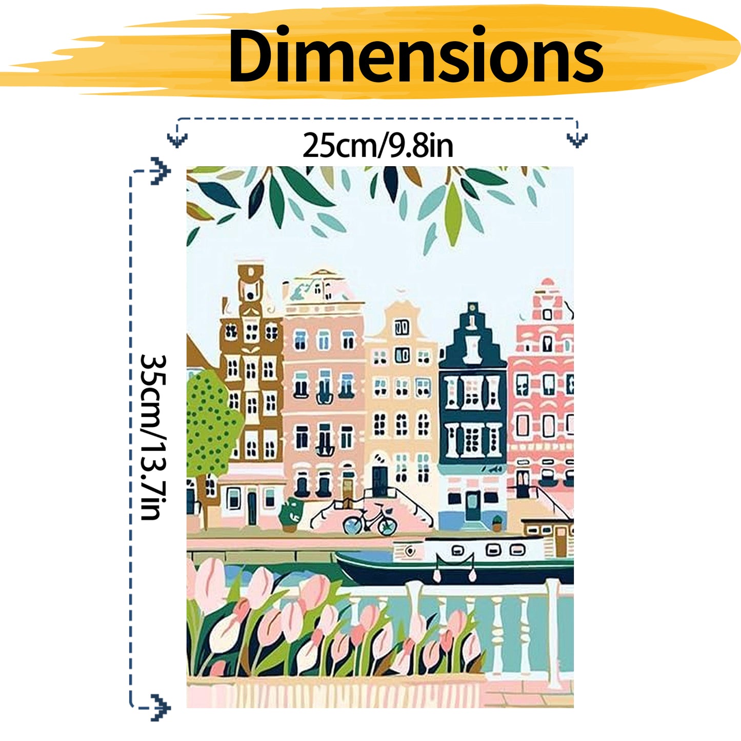 Riverside view - Paint by Numbers -25x35cm