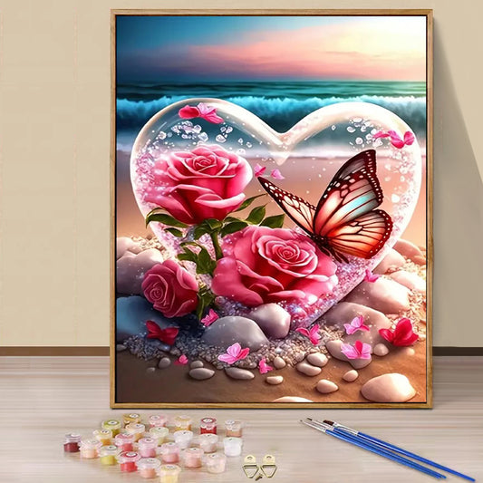 Love Butterfly  - Paint by Numbers -40x50cm