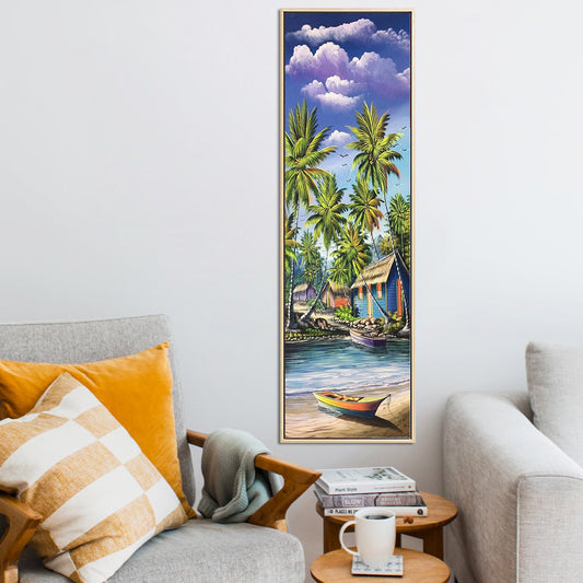 Coconut grove- Full Round Diamond Painting - 30x90cm