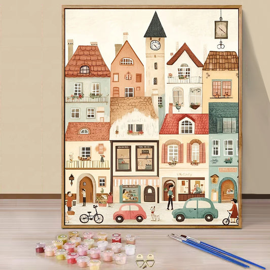 Town- Paint by Numbers -40x50cm