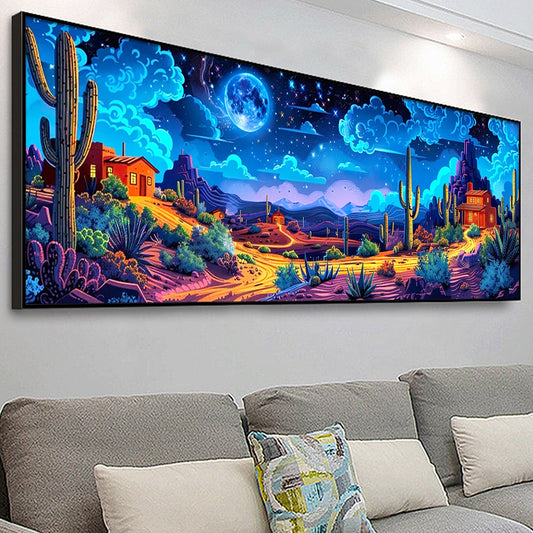 Mountain villa- Full Round Diamond Painting - 90x30cm