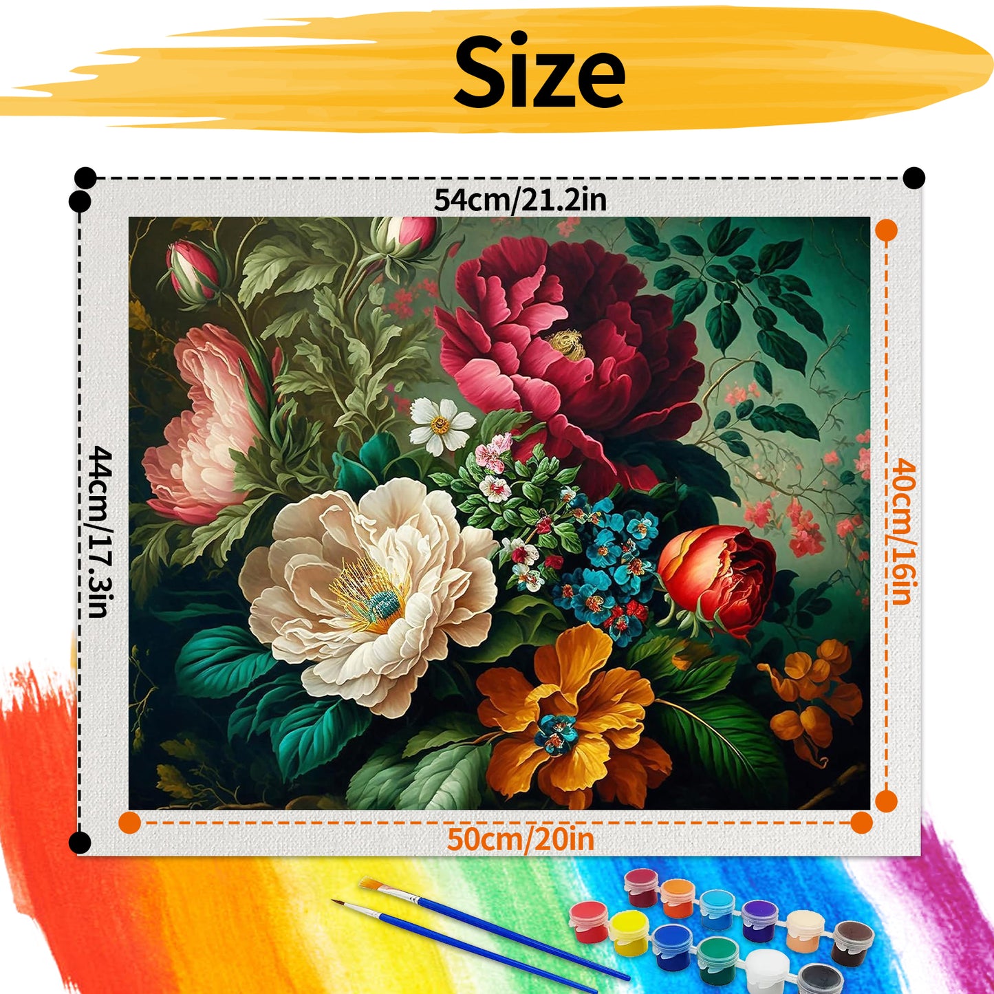 Flower  - Paint by Numbers -50x40cm