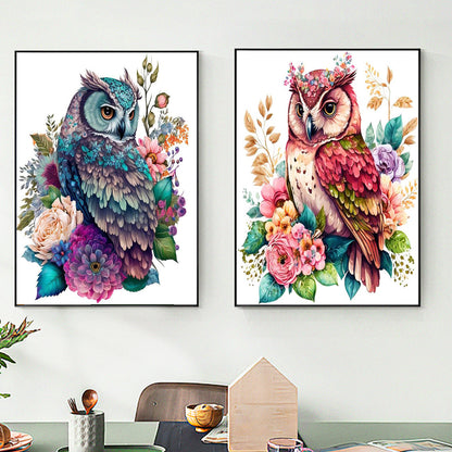 Owl - Full Round Diamond Painting - 30x40cm/2pack