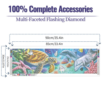 Ocean- Full Round Diamond Painting Kits - 90x30cm