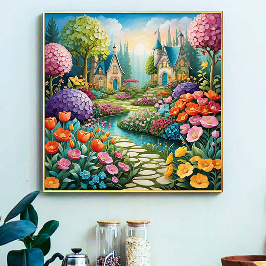 Garden- Painting by Numbers -40x40cm