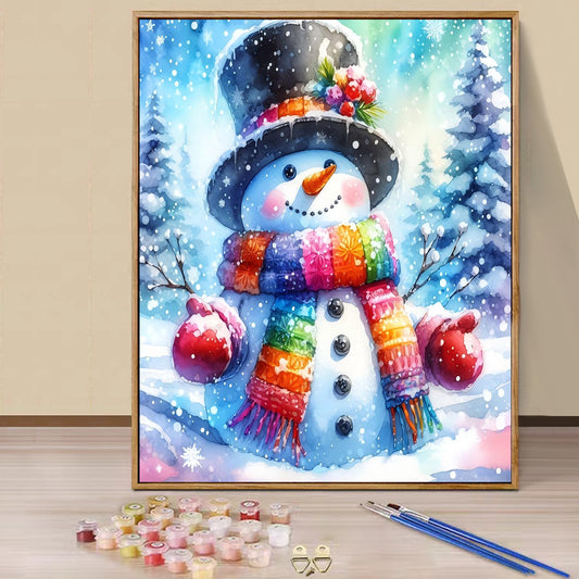 Snowman- Paint by Numbers -40x50cm