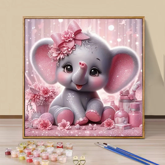 Elephant- Paint by Numbers -40x40cm