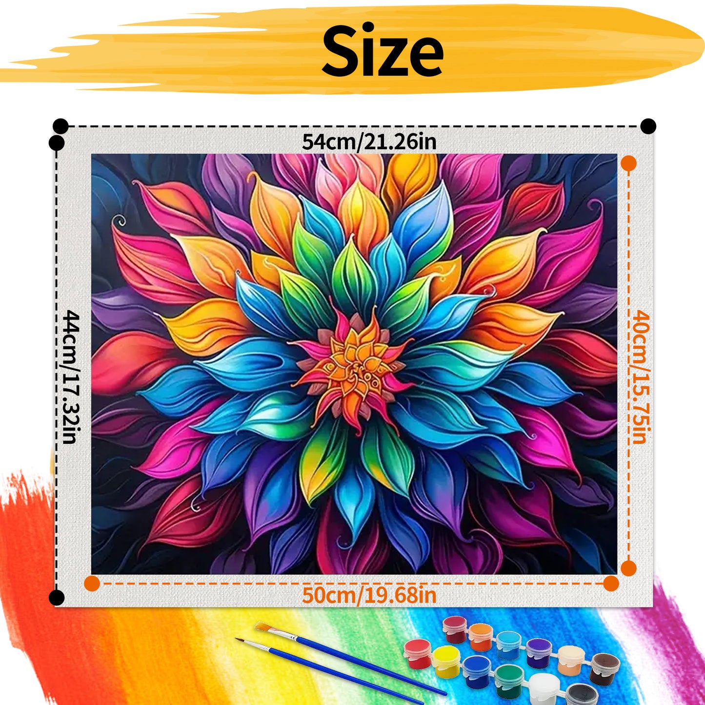 Flower - Paint by Numbers -50x40cm