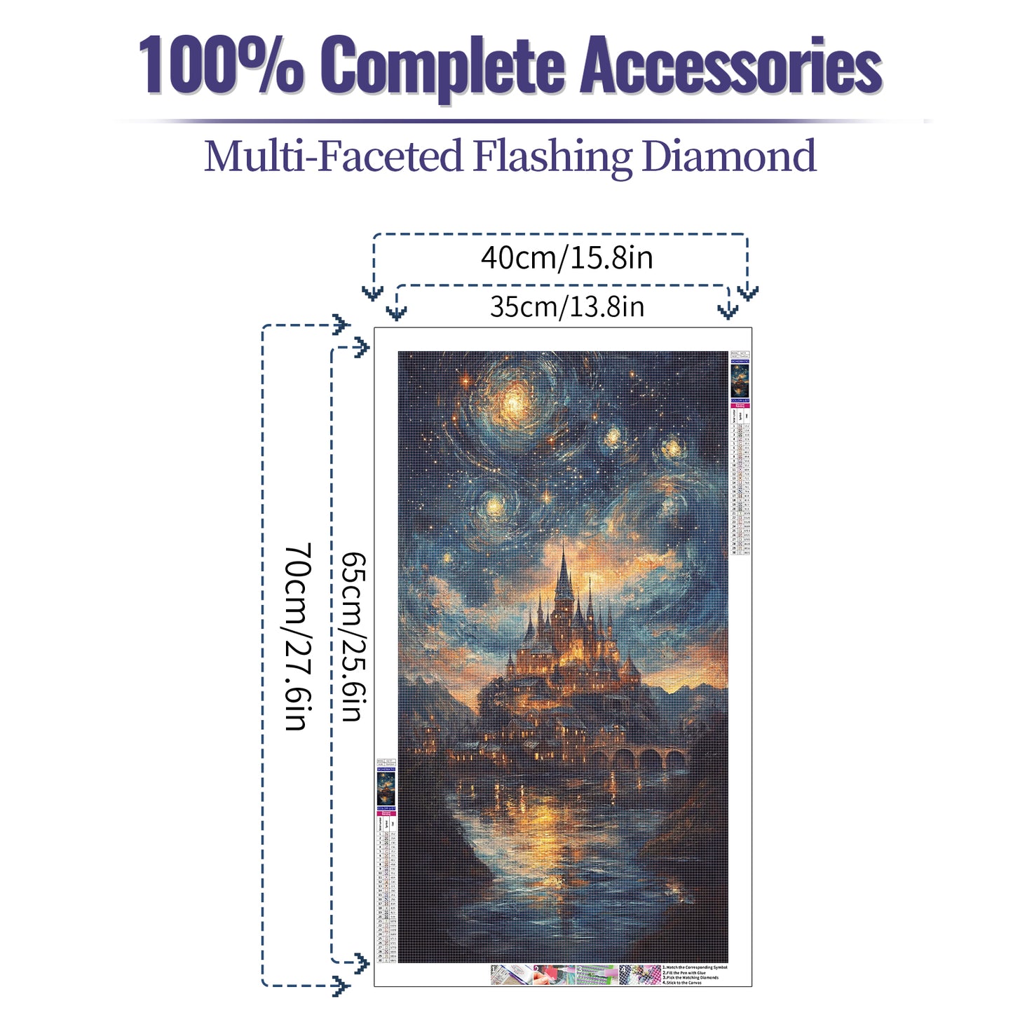 Castle- Full Round Diamond Painting - 40x70cm