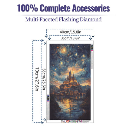 Castle- Full Round Diamond Painting - 40x70cm