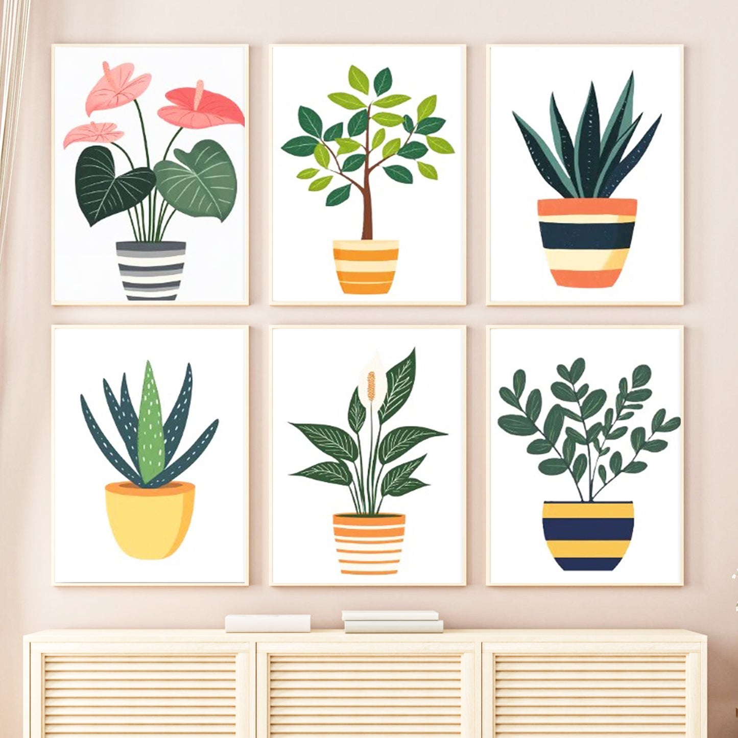 Greenery - Painting by Numbers -20x30cm/6pcs