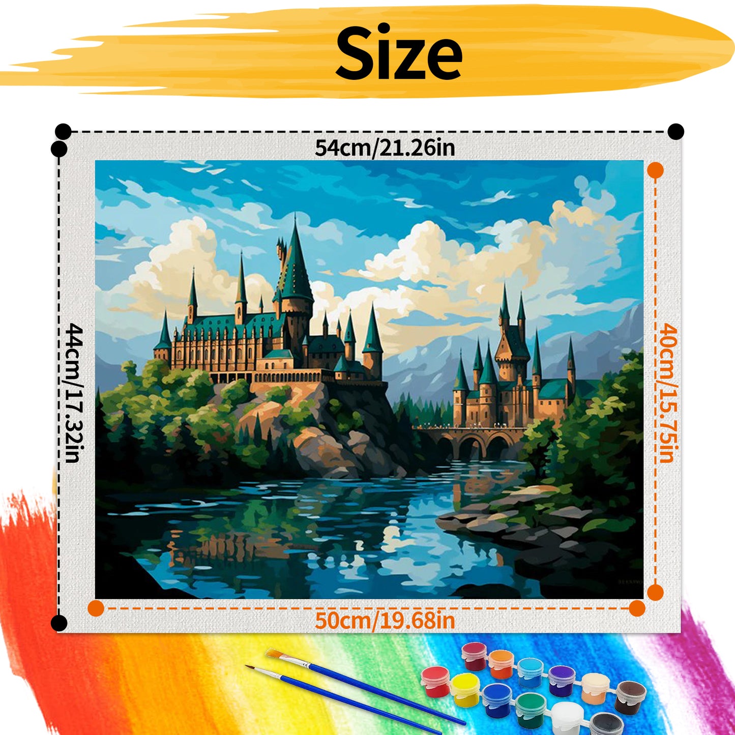 Castle - Paint by Numbers -50x40cm