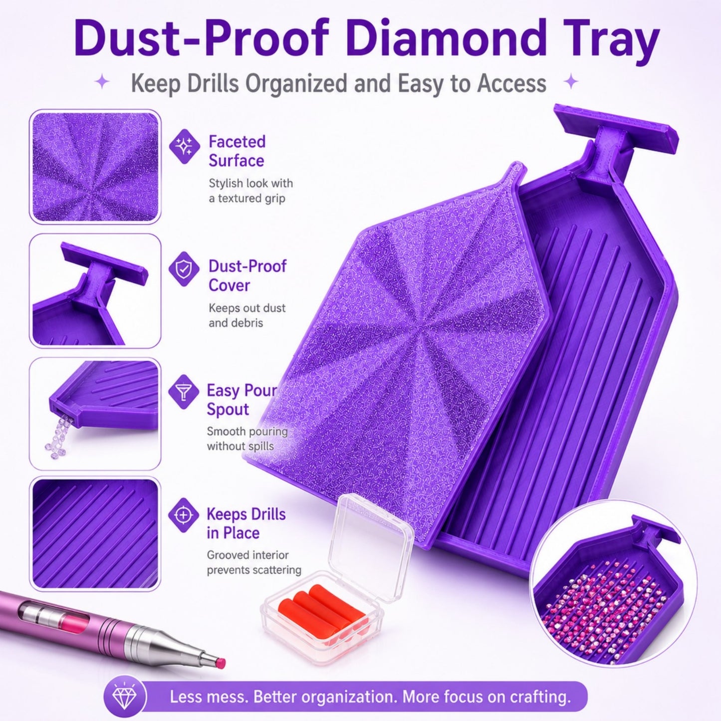 Diamond Painting Pen Kit with Refillable Wax