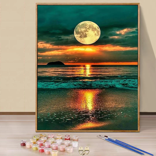 Seaside Moon - Paint by Numbers -40x50cm