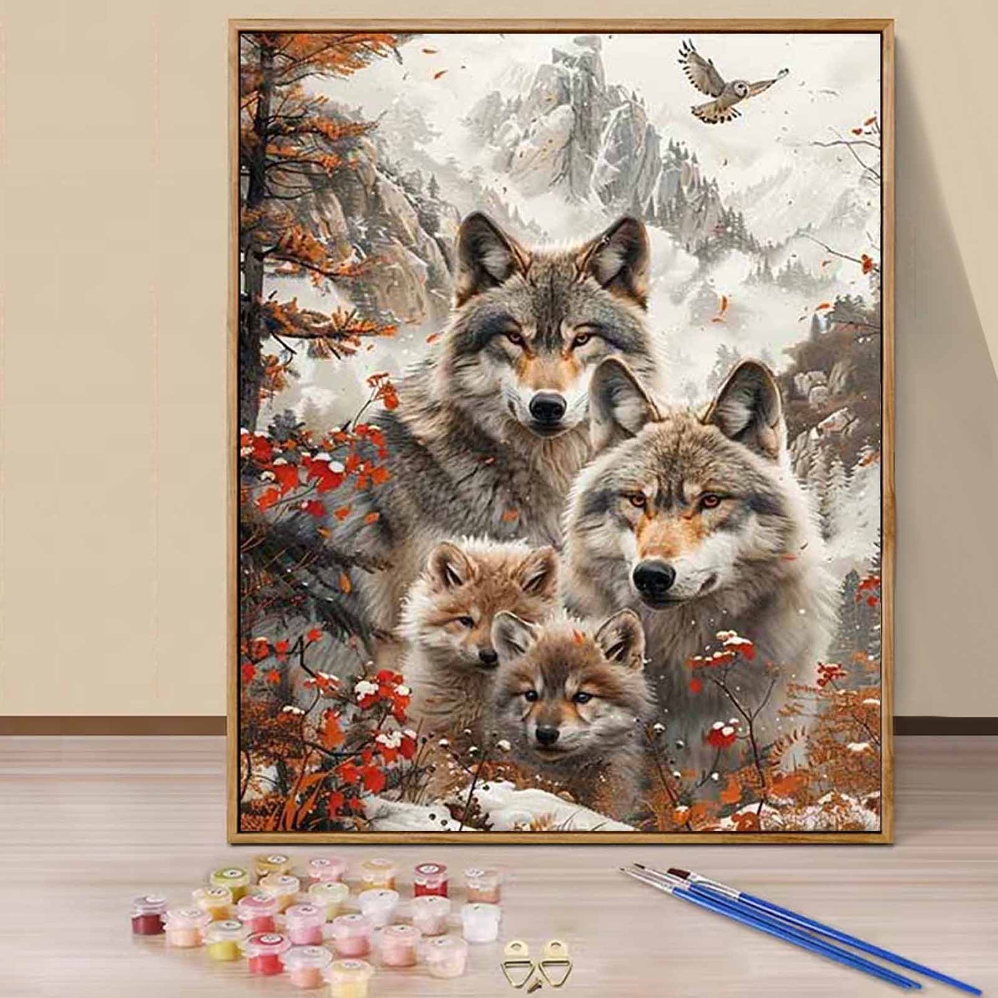 Wolf - Paint by Numbers -40x50cm