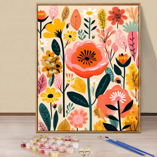 Flower- Paint by Numbers -40x50cm