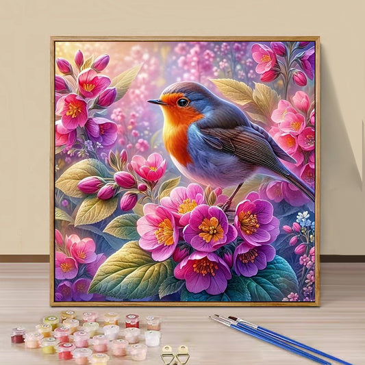 Bird- Paint by Numbers -40x40cm