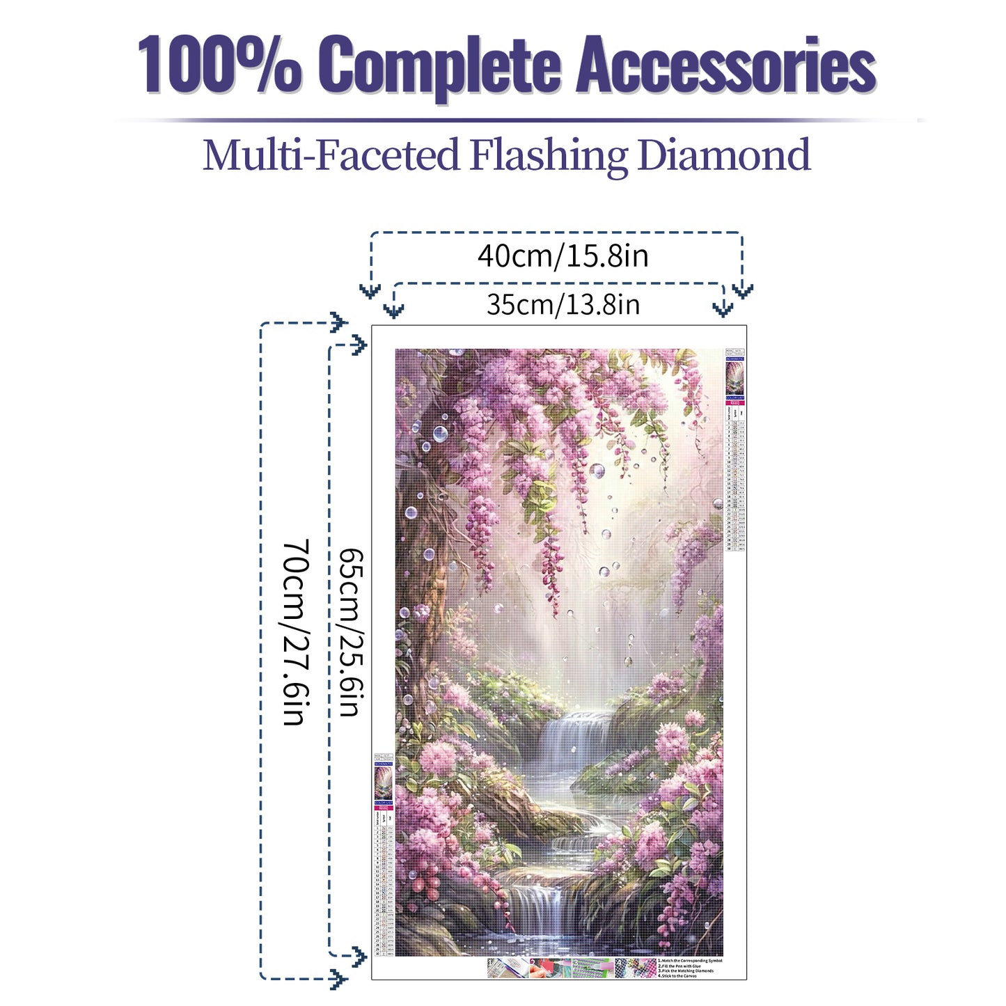 Waterfall- Full Round Diamond Painting - 40x70cm