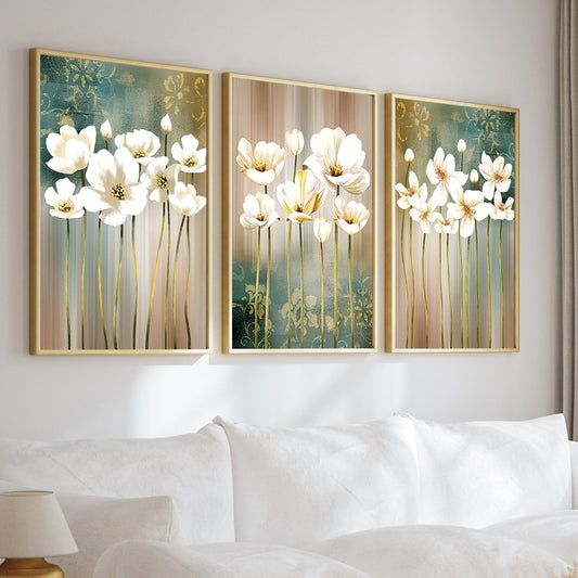 Louts Flower - Painting with Numbers -30x40cm-3pcs/set
