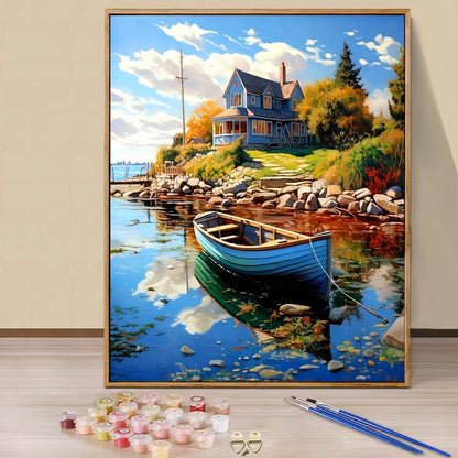 Boat House - Paint by Numbers -40x50cm