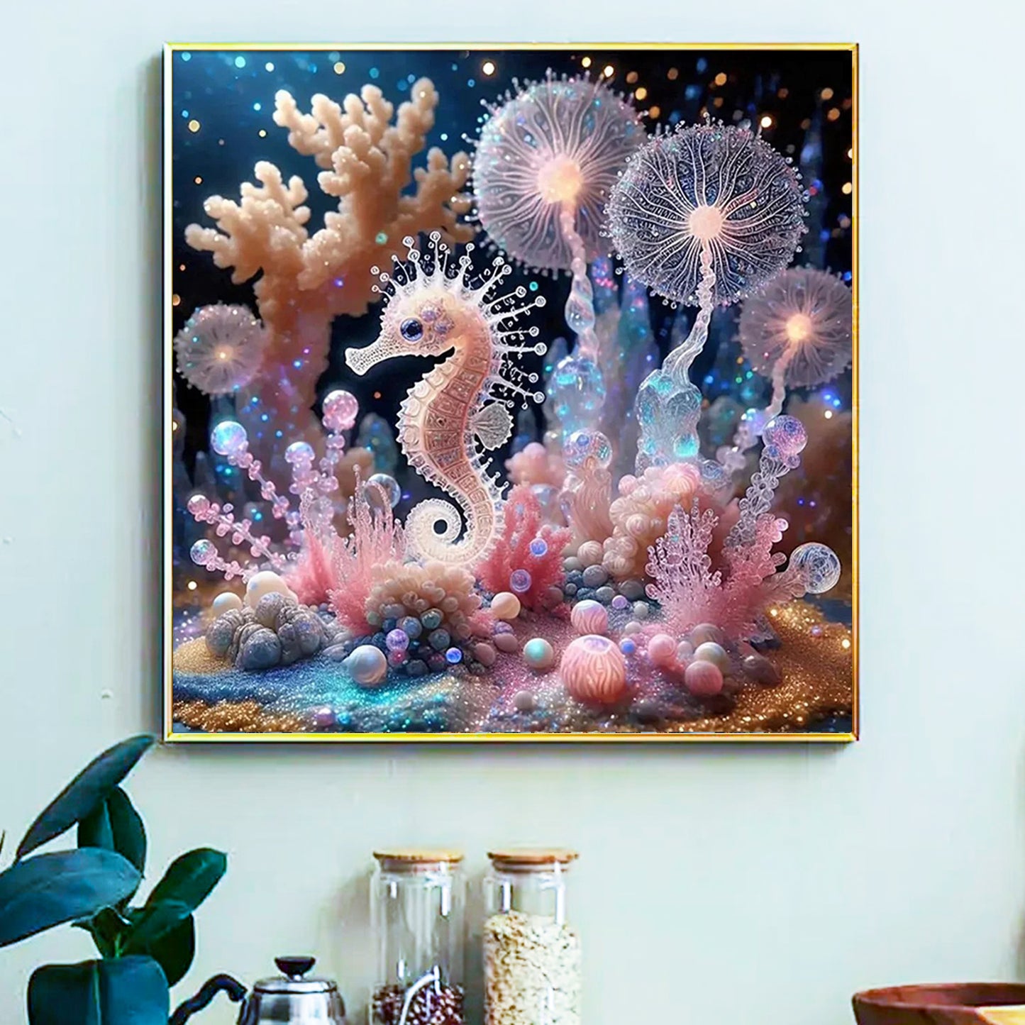 Sea horse- Painting by Numbers -40x40cm