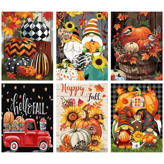 Hallowen - Painting with Numbers -30x40cm -6pack