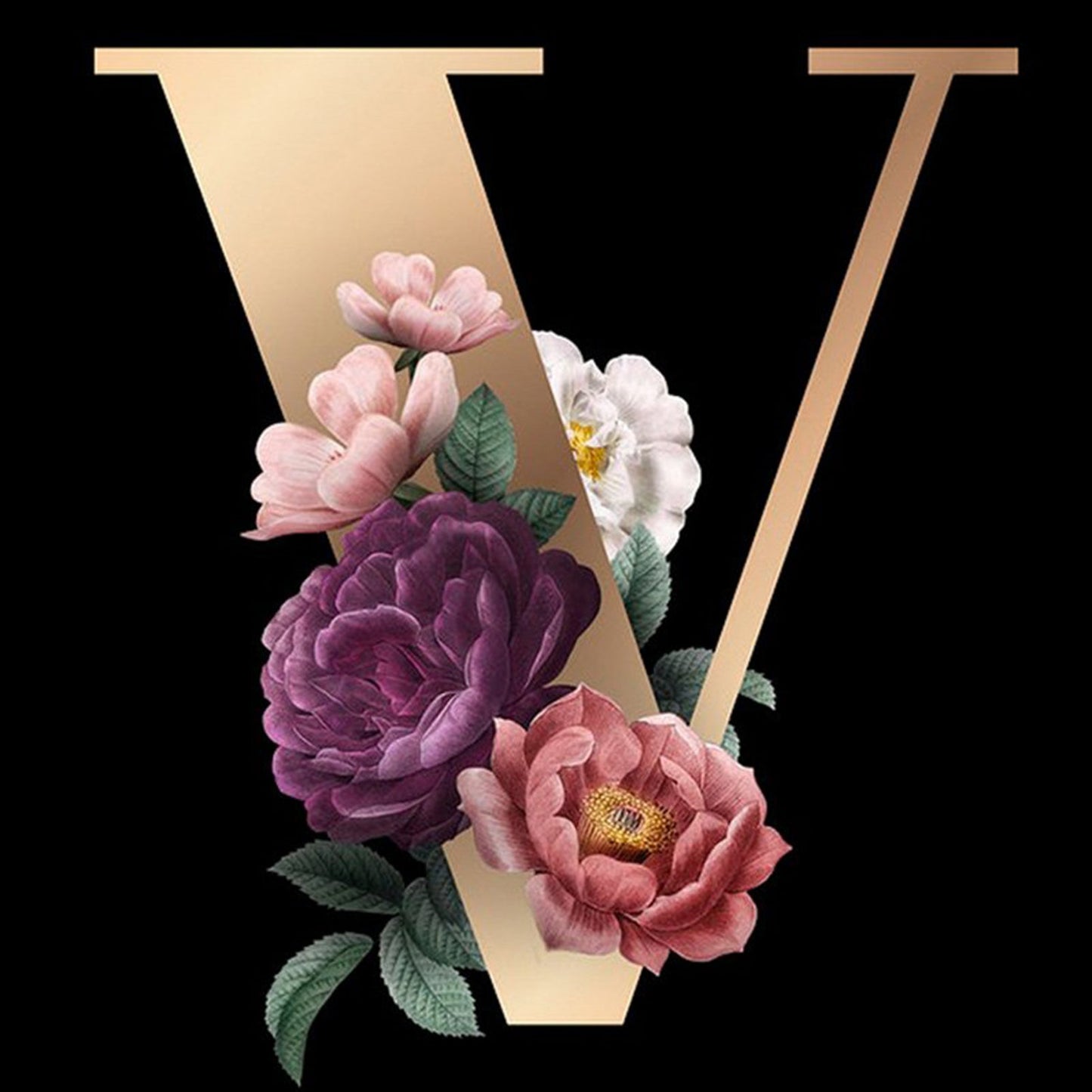 26 Alphabet - Full Round Diamond Painting - 30x30cm