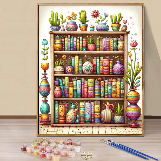 Bookshelf  - Paint by Numbers -40x50cm