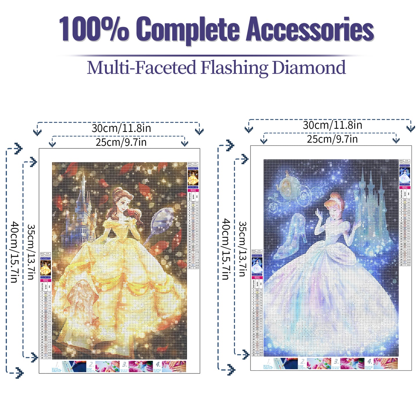 Princess - Full Round Diamond Painting - 30x40cm/2pack
