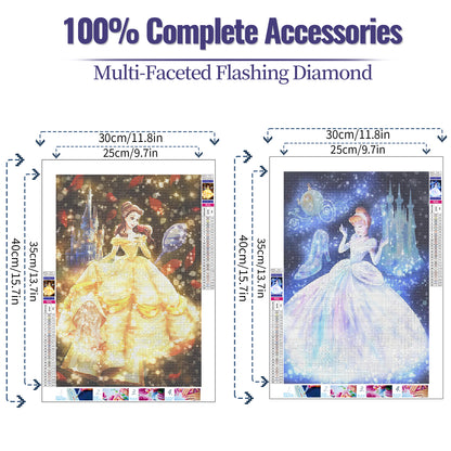 Princess - Full Round Diamond Painting - 30x40cm/2pack