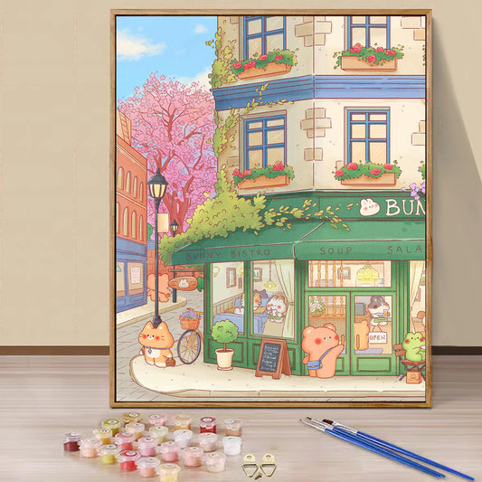 Café - Paint by Numbers -40x50cm