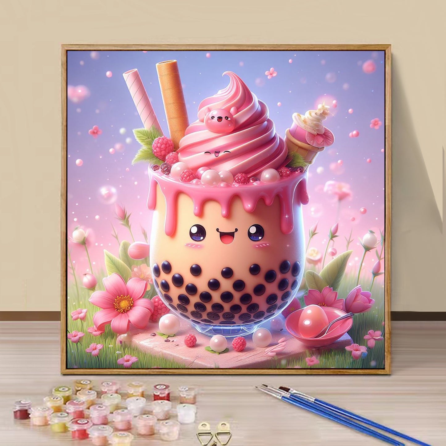 Milk tea- Paint by Numbers -40x40cm