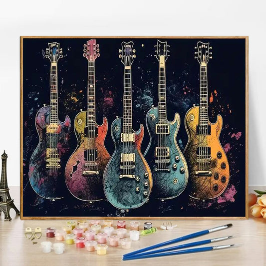 Guitar  - Paint by Numbers -40x50cm