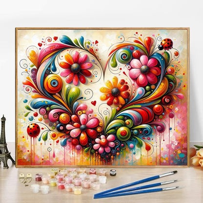 Heart- Paint by Numbers -50x40cm