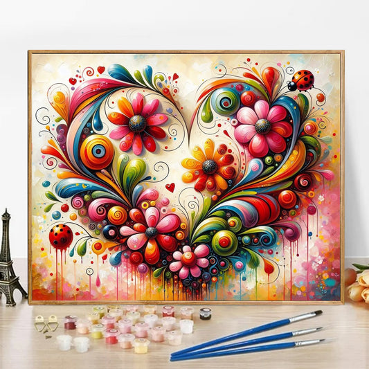 Heart- Paint by Numbers -50x40cm