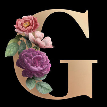 26 Alphabet - Full Round Diamond Painting - 30x30cm