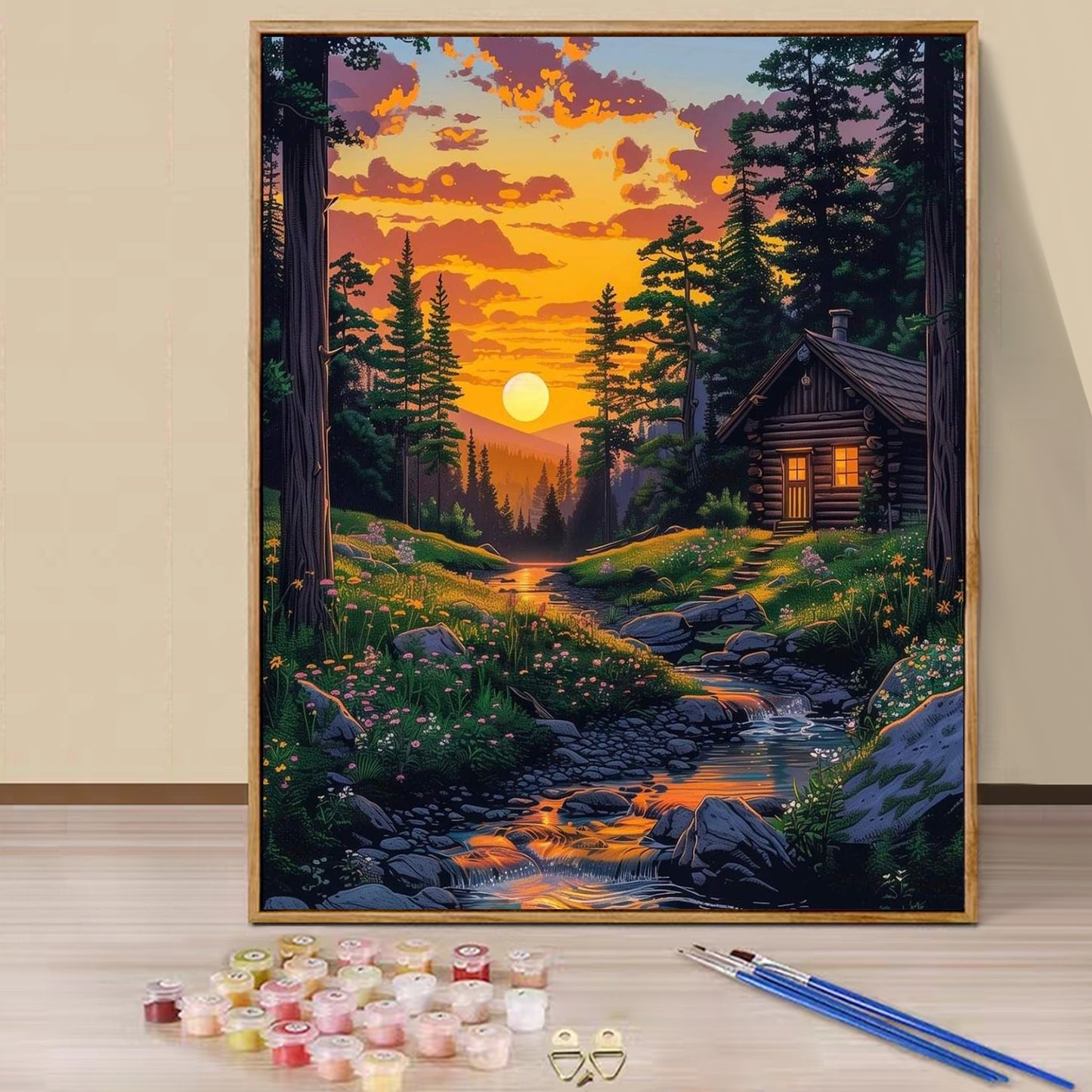 Sunrise Forest - Paint by Numbers -40x50cm